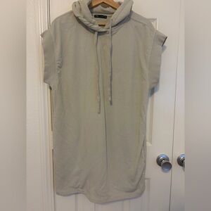 Zara Light Gray Sleeveless Hoodie oversized size S